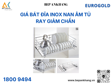 Giá xoong nồi inox nan âm tủ gắn cánh EG6180